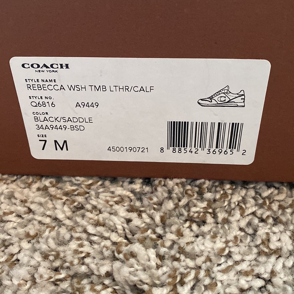 Coach Rebecca suede/leather sneakers size 7M - Picture 6 of 6